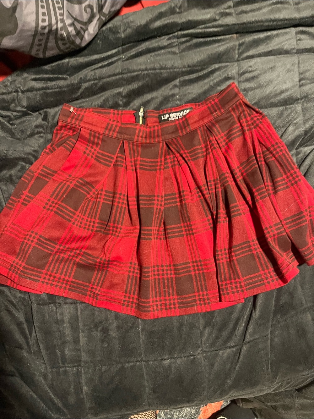Alternative goth skirt lip service size large
